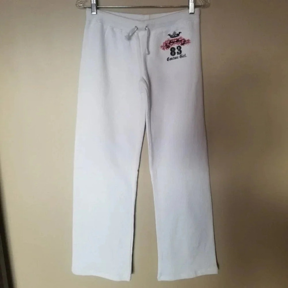 NWT Juicy Couture White Sweat Pants Ruffle Pocket S - Picture 10 of 10